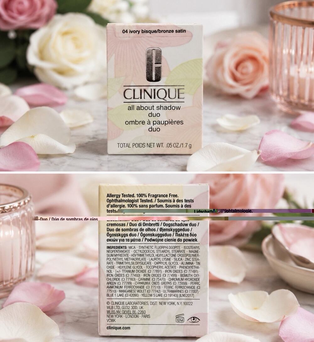Clinique All About Shadow Duo 04 Ivory Bisque/Bronze Satin
